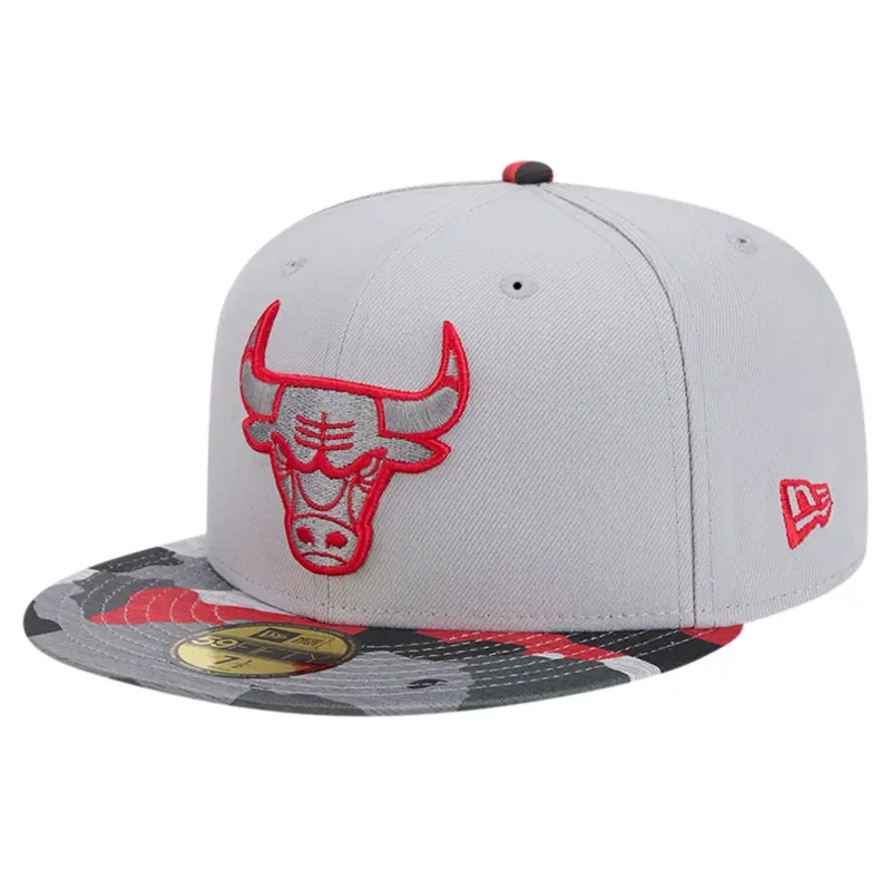 men8217s chicago bulls new era gray active color camo visor 59fifty fitted hat