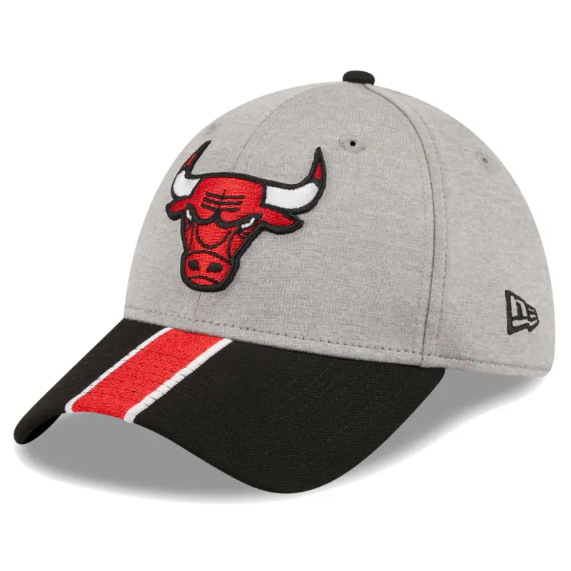 men8217s chicago bulls new era grayblack striped 39thirty flex hat