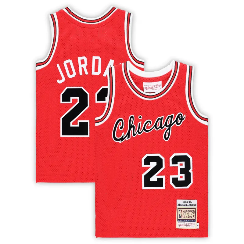 preschool chicago bulls michael jordan mitchell amp ness red hardwood classics 198485 authentic swingman jersey